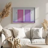 Pink and Purple Doors at the Saguaro Poster och Canvastavla