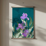 Iris Flower Turquoise Poster och Canvastavla