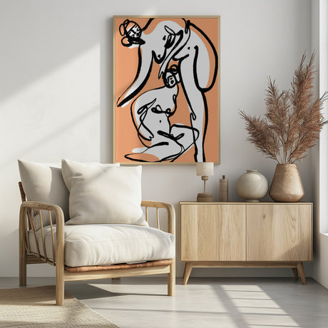 The Female Dancers (Peach) Poster och Canvastavla