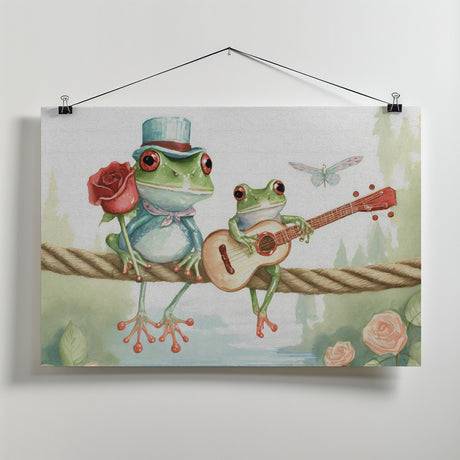 Frogs on a rope Poster och Canvastavla
