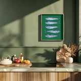 Sardines Forest Green Poster och Canvastavla