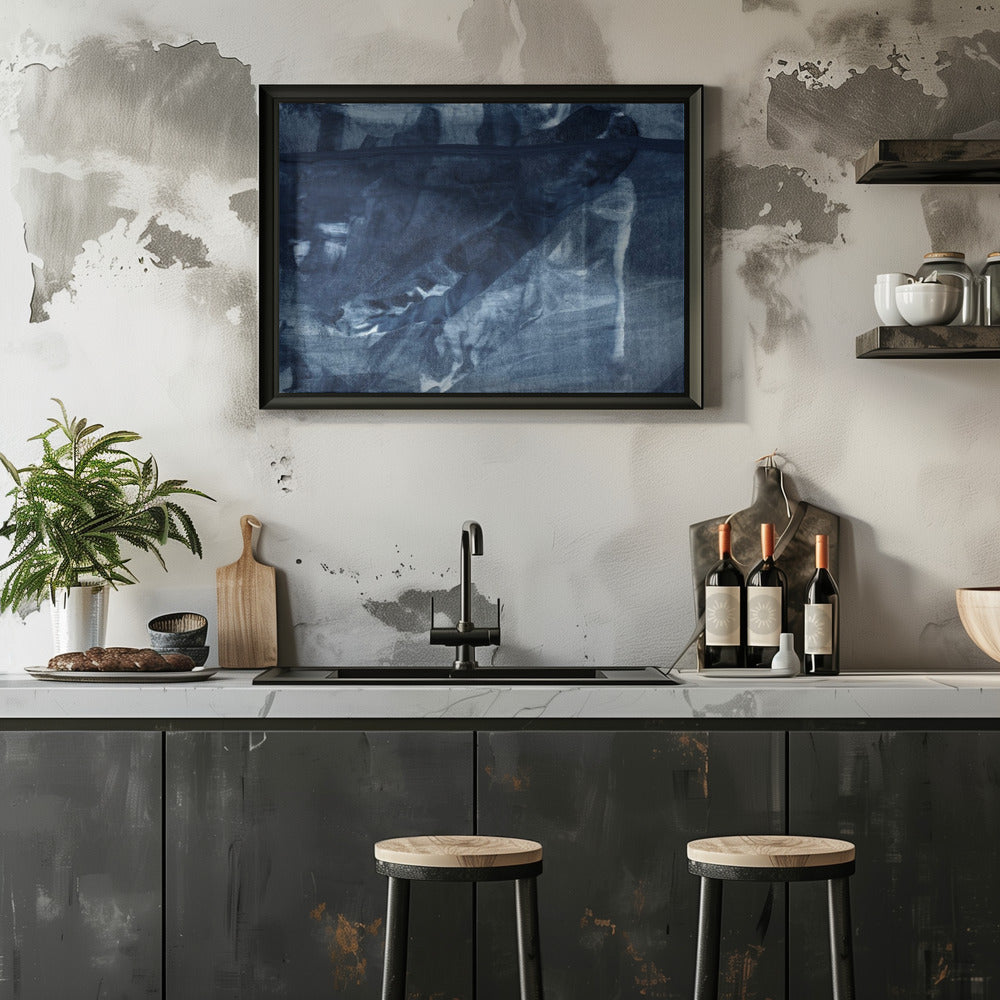 Blue Texture No 5 Poster och Canvastavla
