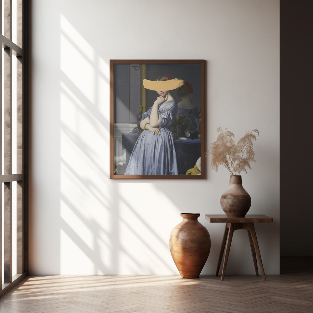 Classic Oil Painting and Yellow Splash Poster och Canvastavla