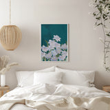 Narcissuss Flowers Turquouise Poster och Canvastavla