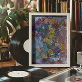 Chrysanthemums against the background of rain Poster och Canvastavla