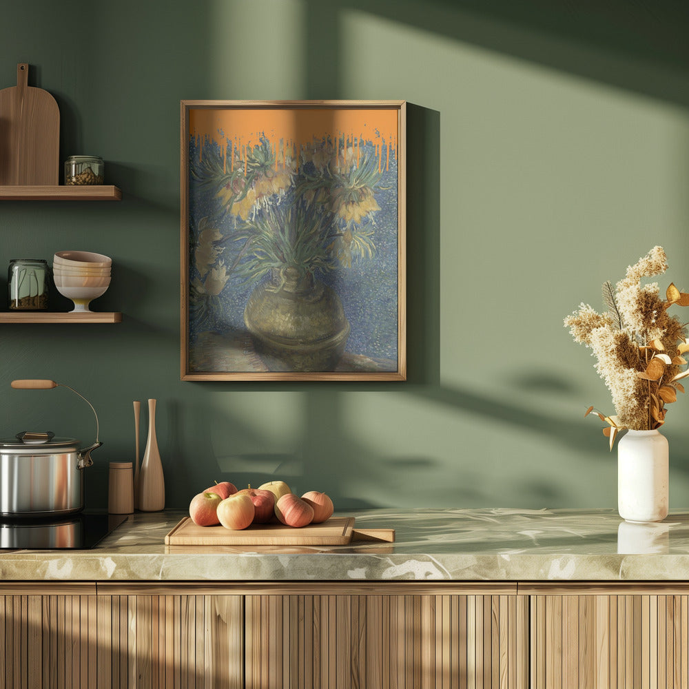 Collage Sunflowers and the splash Van Gogh Poster och Canvastavla