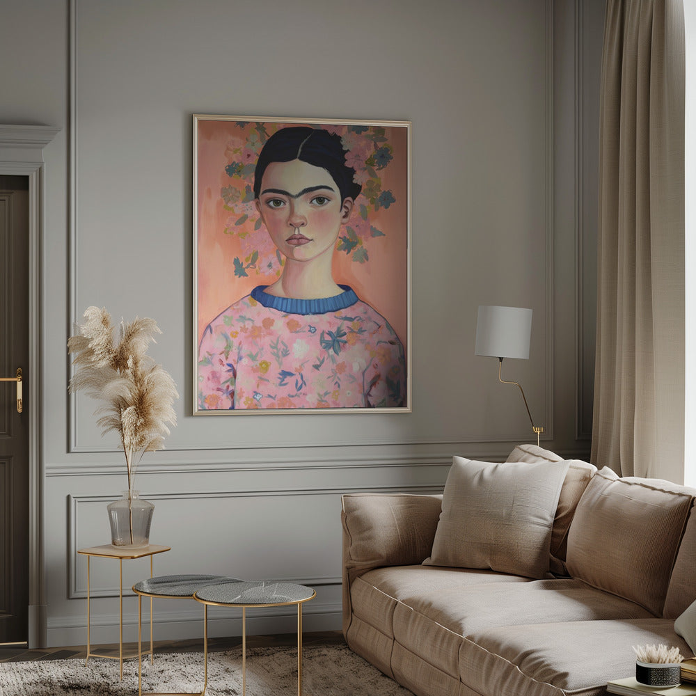 Young Frida (Peach) Poster och Canvastavla
