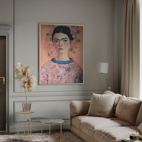 Young Frida (Peach) Poster och Canvastavla