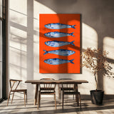 Sardines on Orange Poster och Canvastavla
