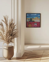Cow In Field Poster och Canvastavla