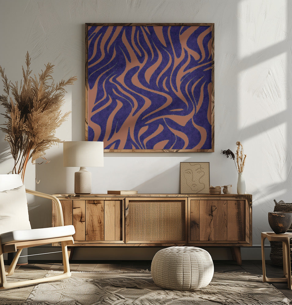 Purple Salmon Pattern 10 Stroke 1 Poster och Canvastavla