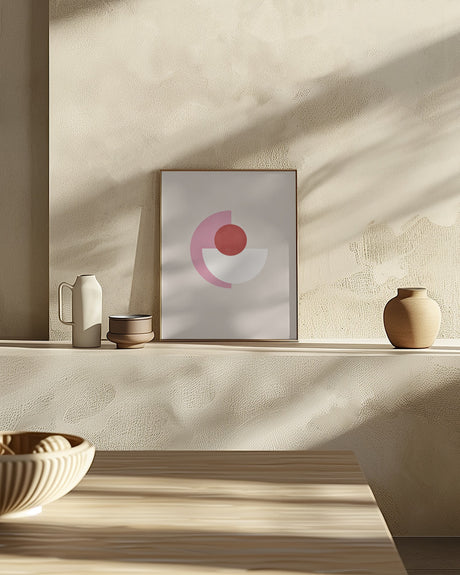 Red and Pink Abstract No. 2 Poster och Canvastavla