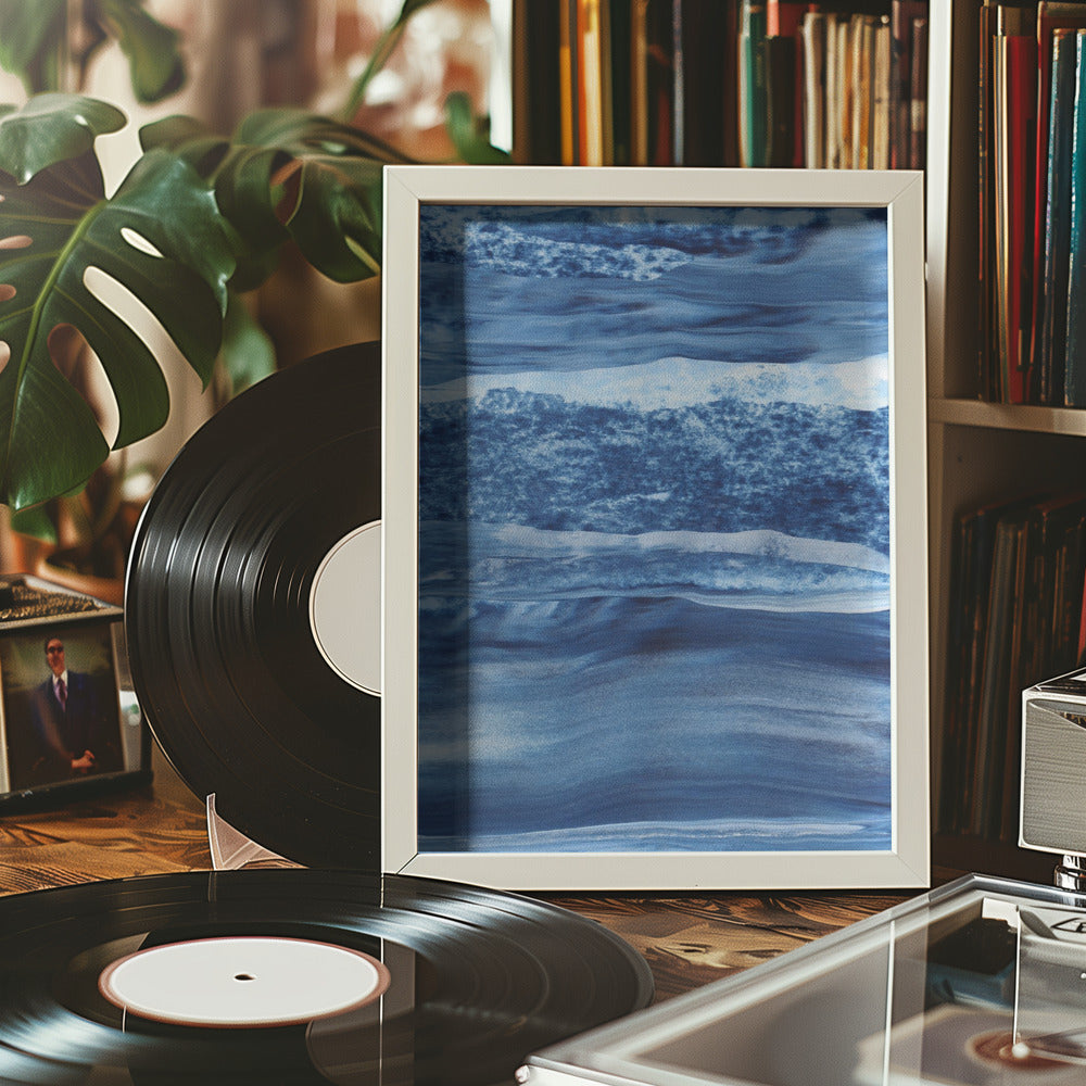 Blue Texture No 4 Poster och Canvastavla