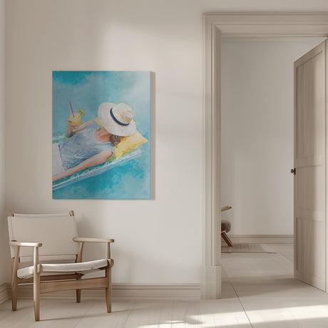 Pool Lady Poster och Canvastavla