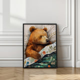 Sleepy Bear animal story Poster och Canvastavla