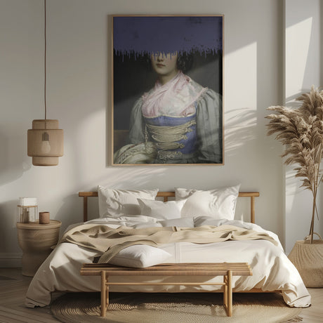 Portrait of Vintage Woman Collage Poster och Canvastavla