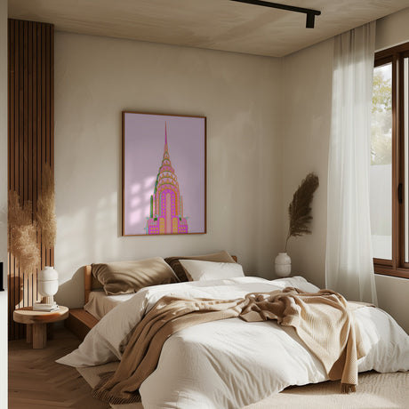 New York Skyscraper (Strawberry Mint) Poster och Canvastavla