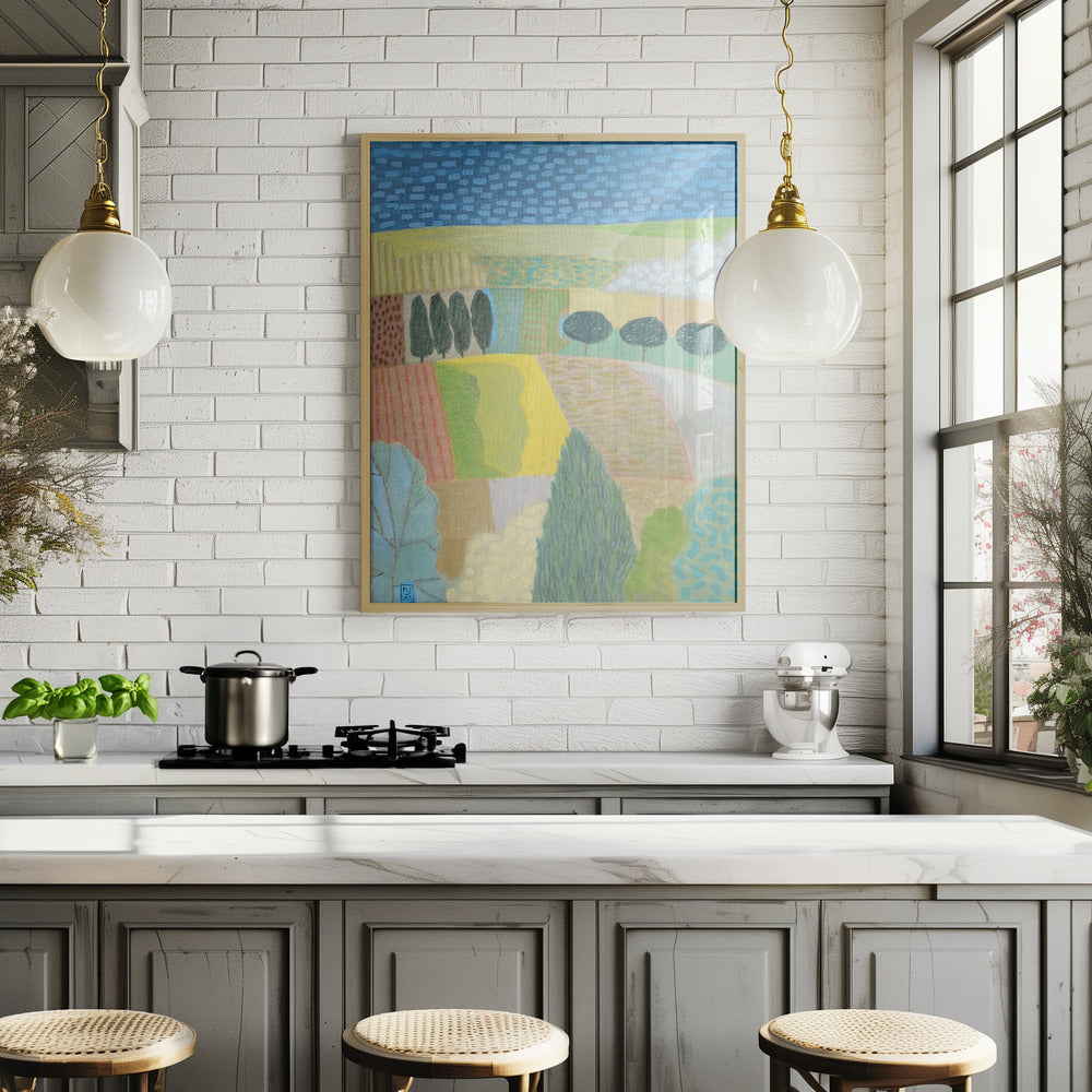Blue Skies Poster och Canvastavla