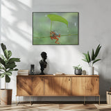 pair of green frogs Poster och Canvastavla