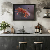Bee Flying on the Flower Poster och Canvastavla