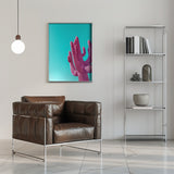 Magenta Pink Saguaro Poster och Canvastavla