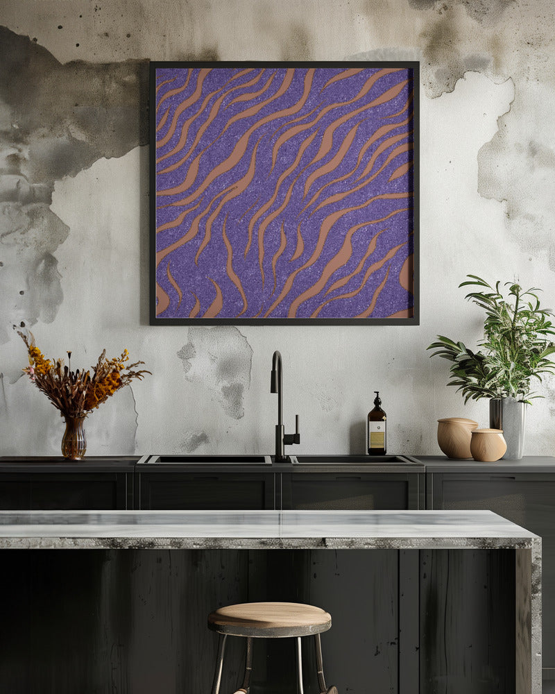 Purple Salmon Pattern 8 Stroke Poster och Canvastavla