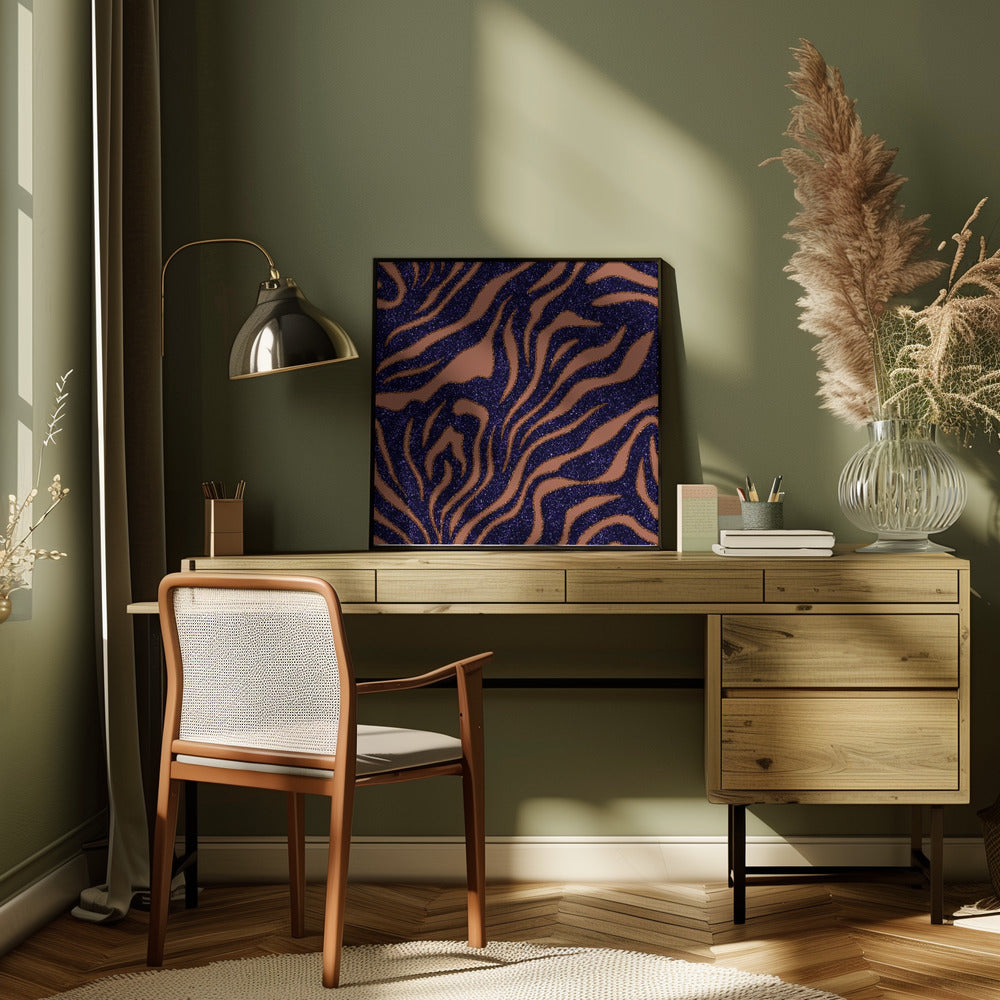 Purple Salmon Pattern 6 Stroke Poster och Canvastavla