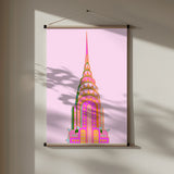 New York Skyscraper (Strawberry Mint) Poster och Canvastavla
