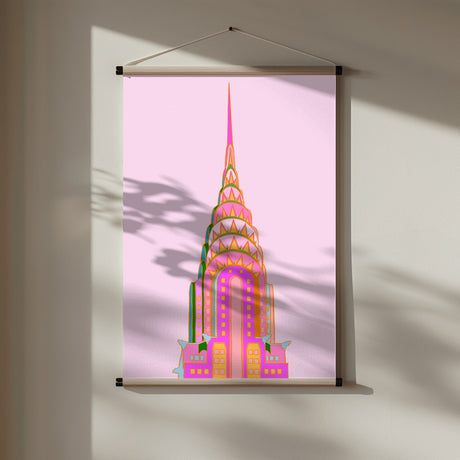 New York Skyscraper (Strawberry Mint) Poster och Canvastavla
