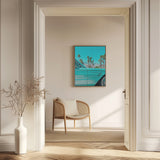 Teal Thunderbird in Palm Springs Poster och Canvastavla