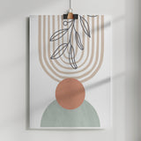 Orange and Green Shapes 2 Poster och Canvastavla