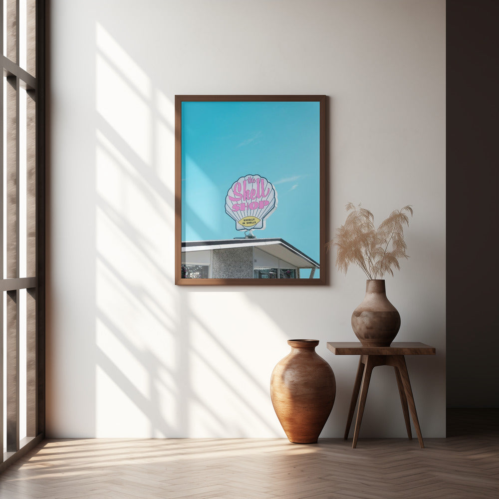 Shell Shop Vintage Sign Poster och Canvastavla