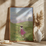 Girl in a meadow Poster och Canvastavla