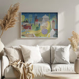 Village Under the Stars Poster och Canvastavla