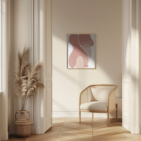 Peach Paper Cut Composition No.2 Poster och Canvastavla