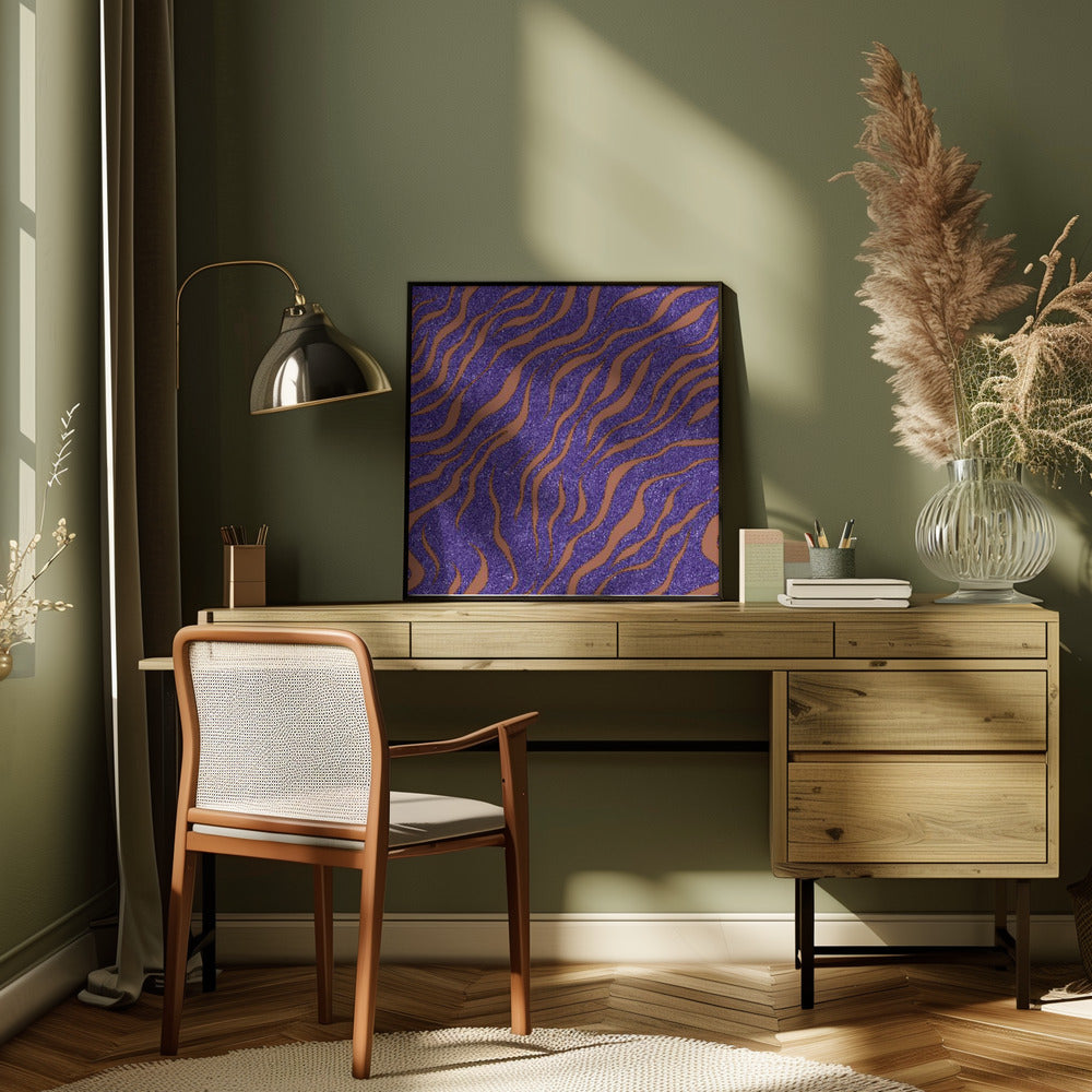 Purple Salmon Pattern 8 Stroke Poster och Canvastavla