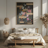 Bouquet of Vintage Oil Painting Flowers, Modern Collage Poster och Canvastavla