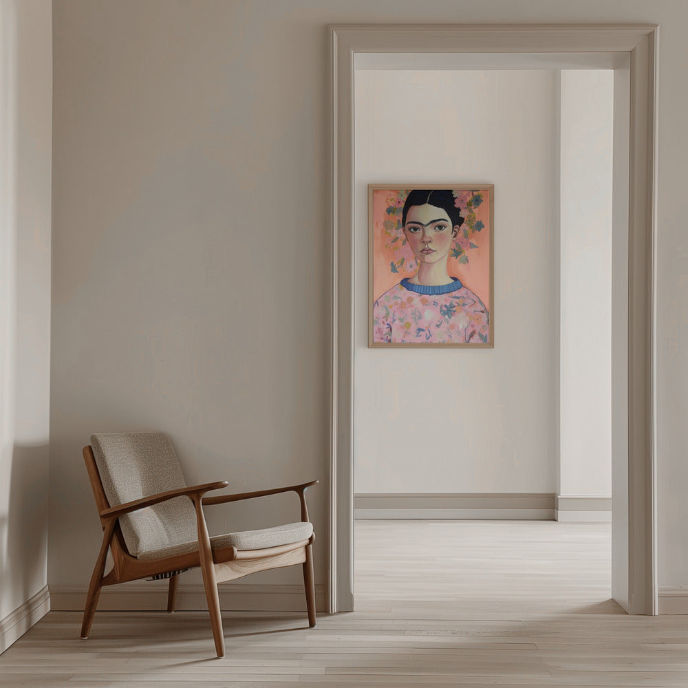 Young Frida (Peach) Poster och Canvastavla