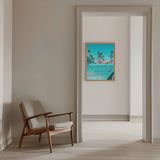 Teal Thunderbird in Palm Springs Poster och Canvastavla