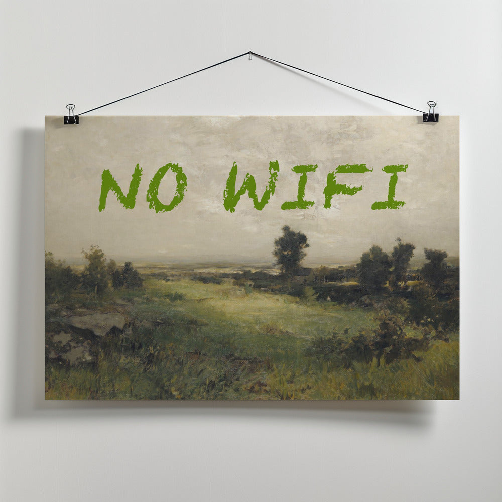 No WiFi / Oil Painting Landscape Poster och Canvastavla