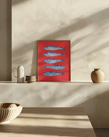 Sardines Berry Red Poster och Canvastavla