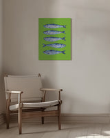 Sardines Lime Green Poster och Canvastavla