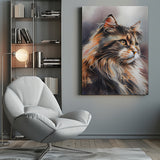 Cat watercolor painting animal Poster och Canvastavla