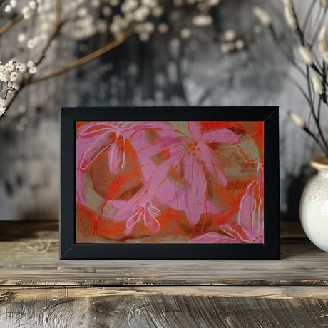 Coral Flower Rythm Poster och Canvastavla