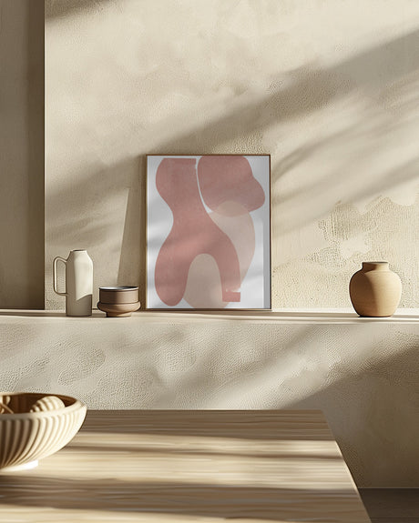 Peach Paper Cut Composition No.2 Poster och Canvastavla