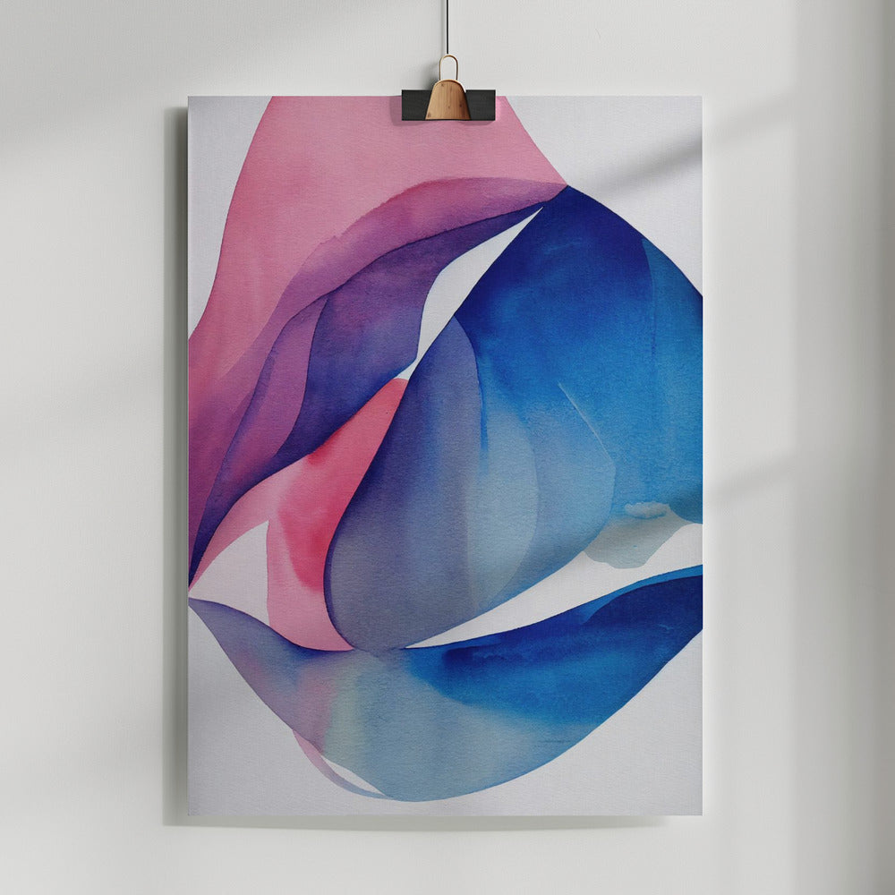 Nature Inspired Abstract Watercolor  (Day 109) Poster och Canvastavla