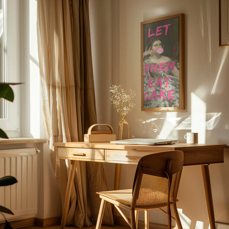 Let Them Eat Cake, Bubble Gum Vintage Portrait Poster och Canvastavla