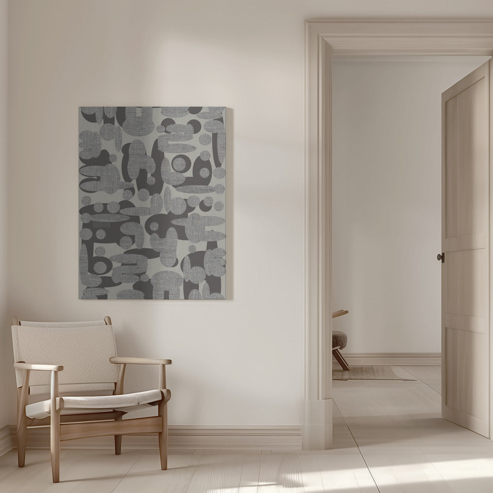 Ebony Shapes 1 Poster och Canvastavla