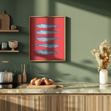 Sardines Berry Red Poster och Canvastavla