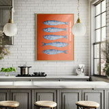 Sardines on Orange Poster och Canvastavla